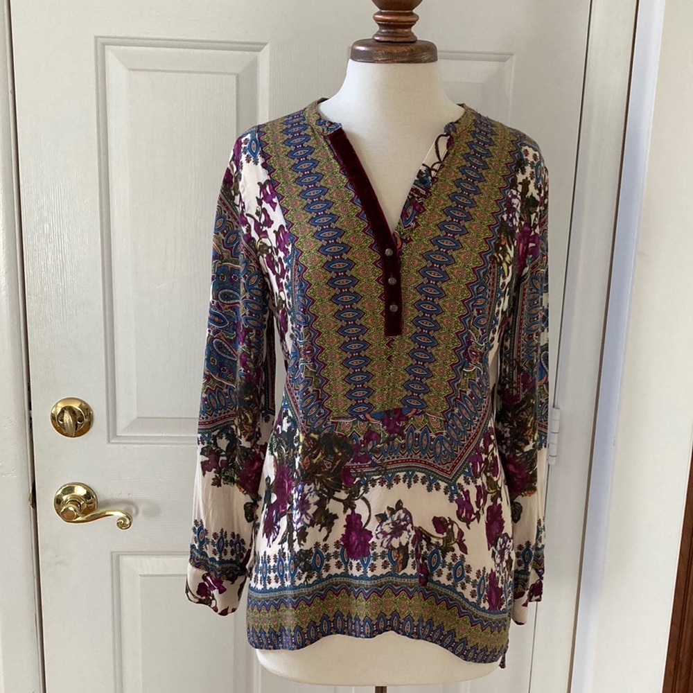 Soft Surroundings PALOMA Boho Hi/low tunic